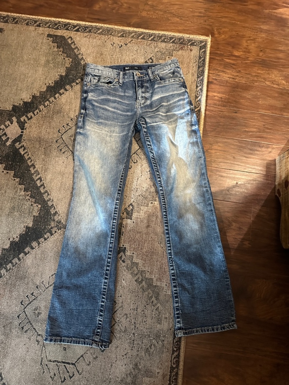 BKE Men's Faded Blue straight